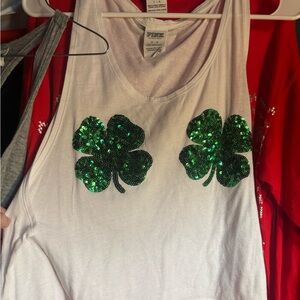 VS PINK BLING 🍀 CROP TANK !! 🍀 St Patrick’s Day tank top!
